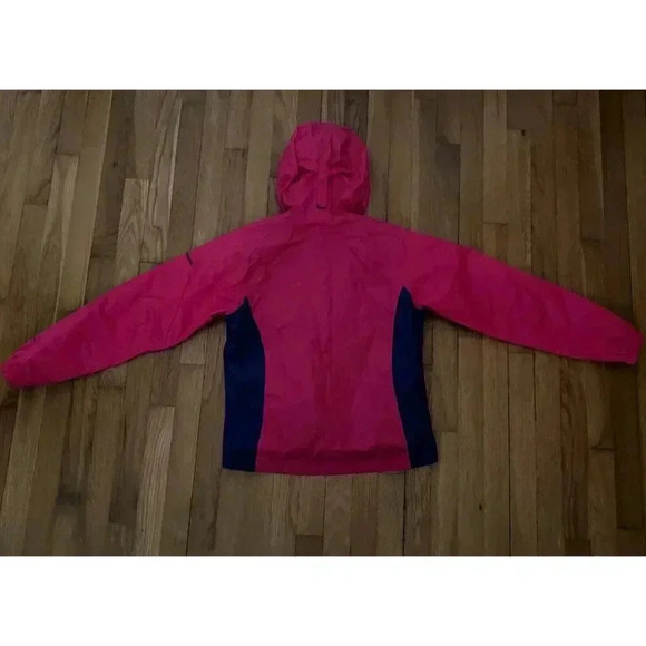 Columbia Rain Jacket Hooded Youth Girls Omni Shield Windbreaker Pink Size L - Picture 6 of 7